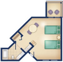 Old Key West Deluxe Studio Villa Floor Plan