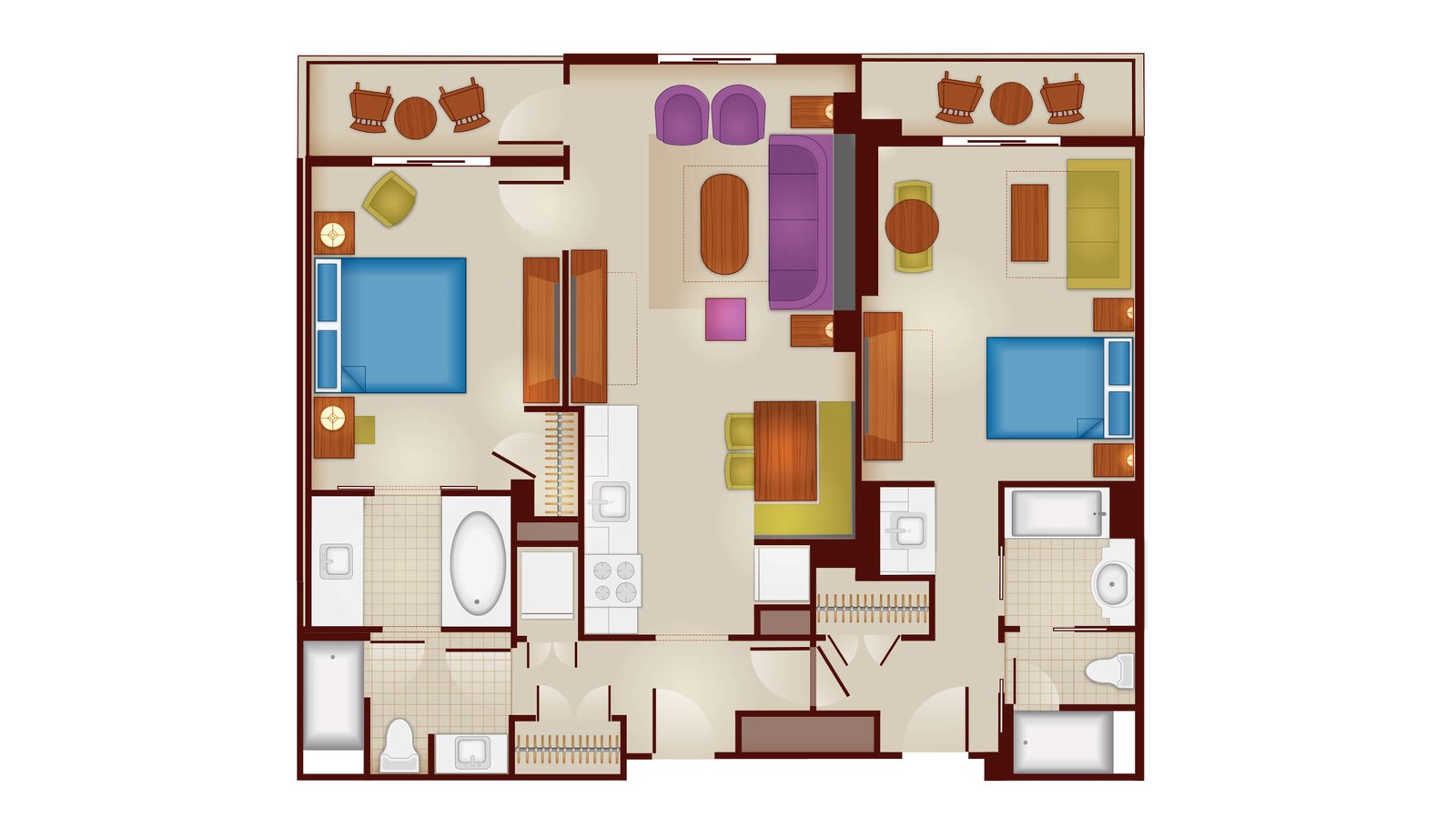2-bedroom lock-off