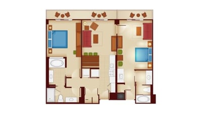 Disney's Copper Creek 2-Bedroom Lock-off Floor Plan
