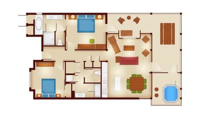 Disney's Copper Creek Cabin Floorplan