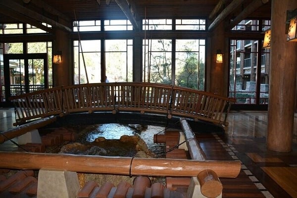 Indoor bridge at Disney Vacation Club's Boulder Ridge